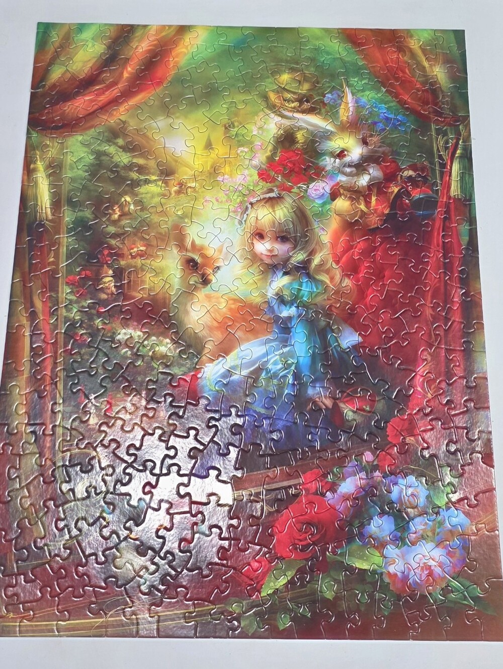 Masterpieces EZ Grip Book Box Alice at the Chessboard Puzzle 300 Piece Complete - Picture 3 of 7